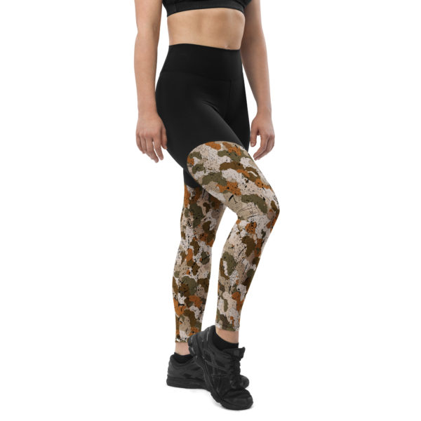 Afro Camo Sand Sports Leggings