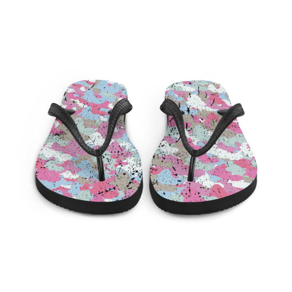 Afro Camo Blue Flip-Flops