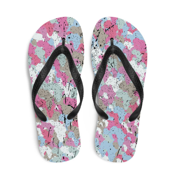 Afro Camo Blue Flip-Flops