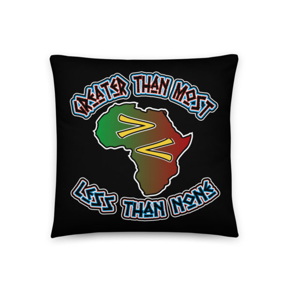 Greater Than-Less Than, Africa, Black Basic Pillow