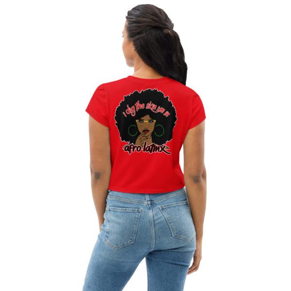 Afro-Latinx Crew Neck Crop Tee