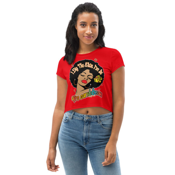 Afro-Caribbean Crew Neck Crop Tee