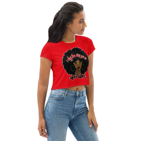 Afro-Latinx Crew Neck Crop Tee