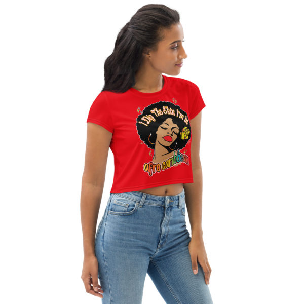 Afro-Caribbean Crew Neck Crop Tee