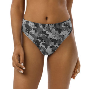 Afro Camo Black High-Waisted Bikini Bottom