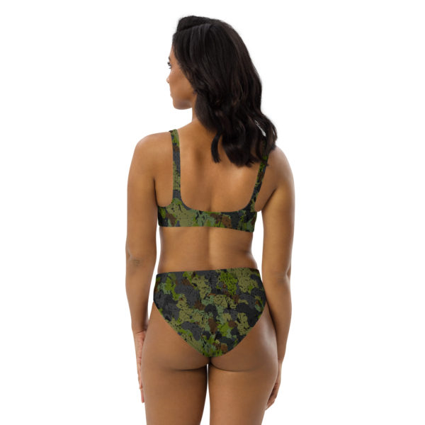 Afro Camo Green High-Waisted Bikini