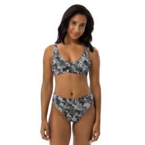 Afro Camo Black High-Waisted Bikini