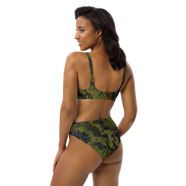 Afro Camo Green High-Waisted Bikini