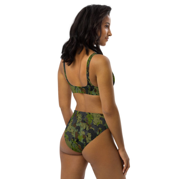 Afro Camo Green High-Waisted Bikini