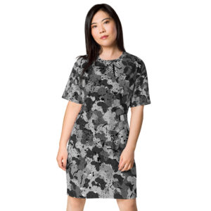 Afro Camo Black T-Shirt Dress