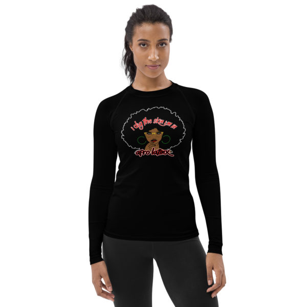 Afro-Latinx Women’s Black Rash Guard