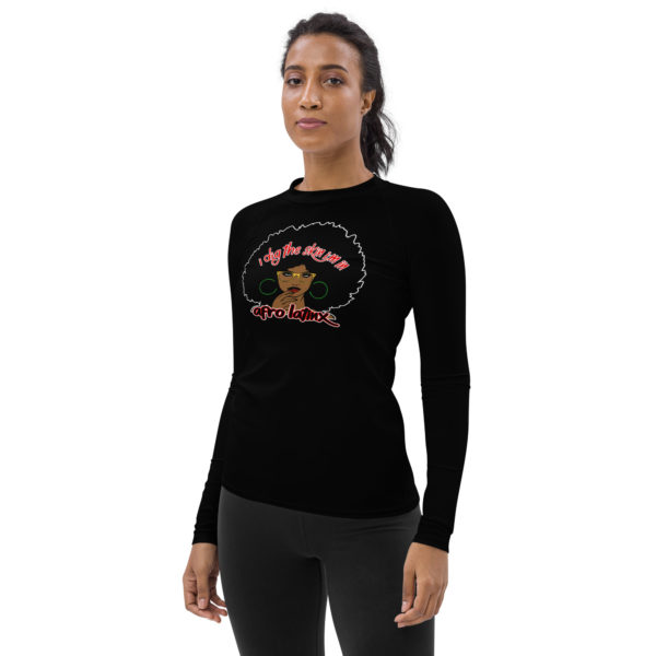 Afro-Latinx Women’s Black Rash Guard