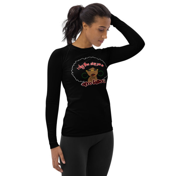 Afro-Latinx Women’s Black Rash Guard