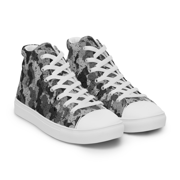 Men’s Afro Camo Black High Top Canvas Shoes