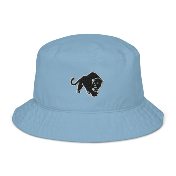 Purrfeccion Embroidered Blk Pantha Organic Bucket Hat