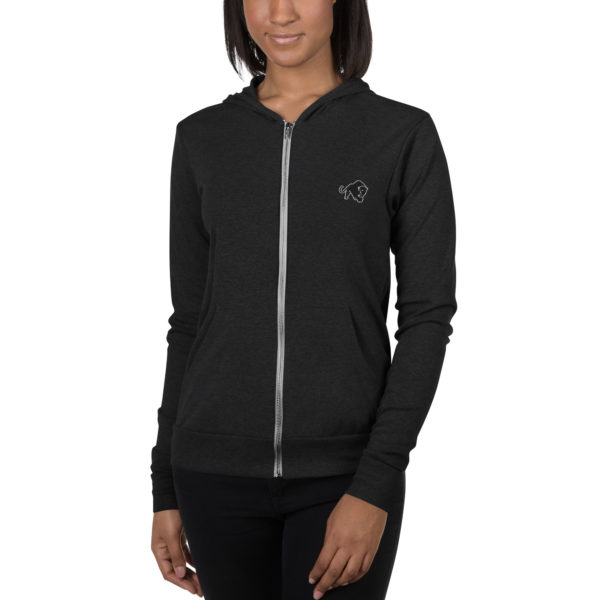 Purrfeccion Blk Pantha Women’s Embroidered Zip Hoodie