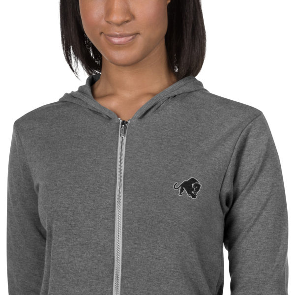 Purrfeccion Blk Pantha Women’s Embroidered Zip Hoodie