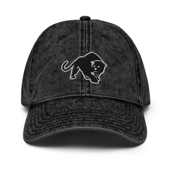 Purrfeccion Blk Pantha Vintage Cotton Twill Cap