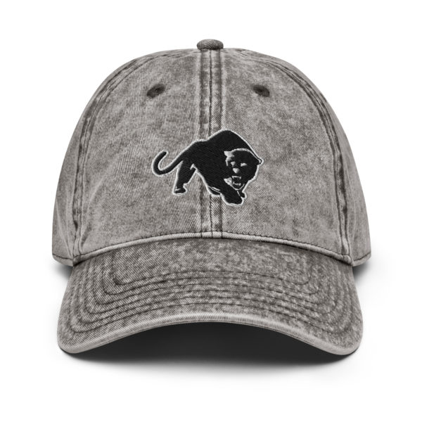 Purrfeccion Blk Pantha Vintage Cotton Twill Cap