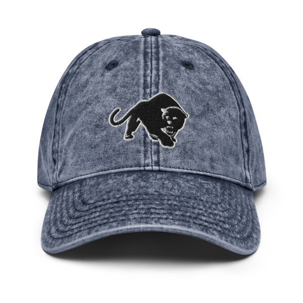 Purrfeccion Blk Pantha Vintage Cotton Twill Cap