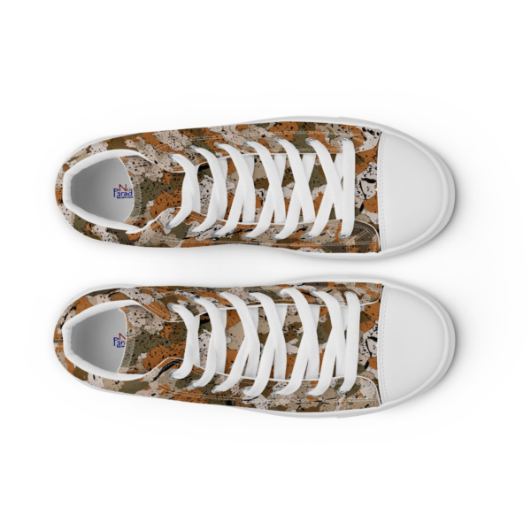 Women’s Afro Camo Sand High Top Canvas Shoes