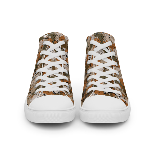 Women’s Afro Camo Sand High Top Canvas Shoes