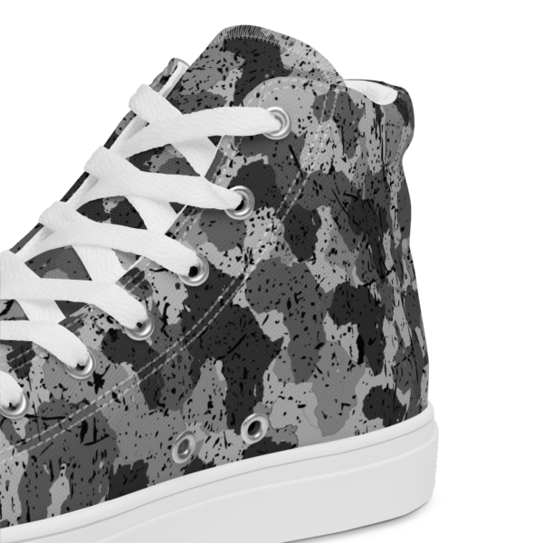 Women’s Afro Camo Black High Top Canvas Shoes