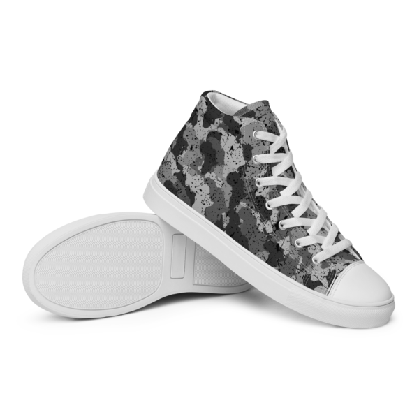 Women’s Afro Camo Black High Top Canvas Shoes