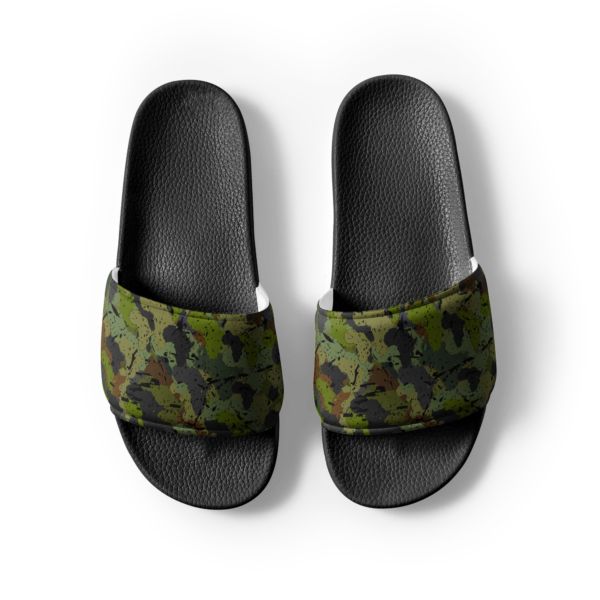 Women’s Afro Camo Green Slides