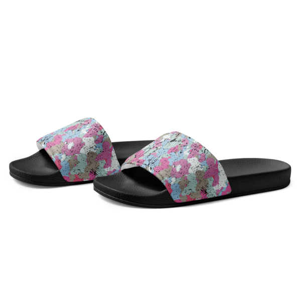 Women’s Afro Camo Blue Slides