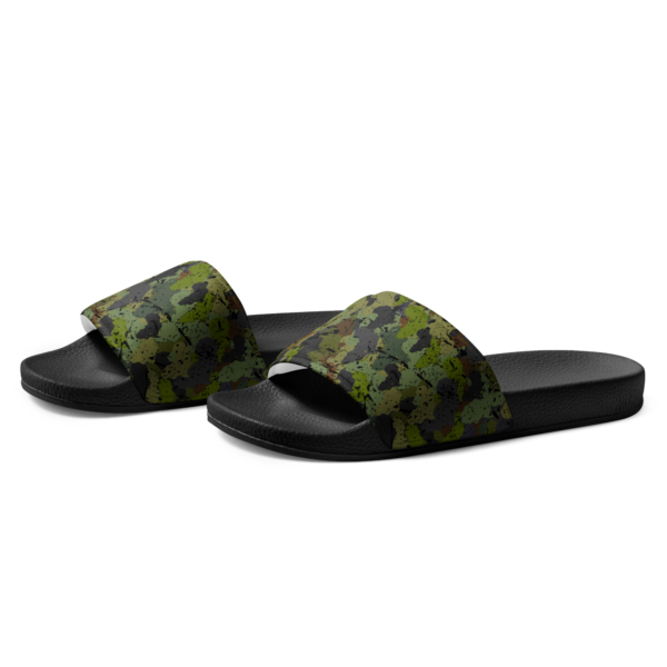 Women’s Afro Camo Green Slides