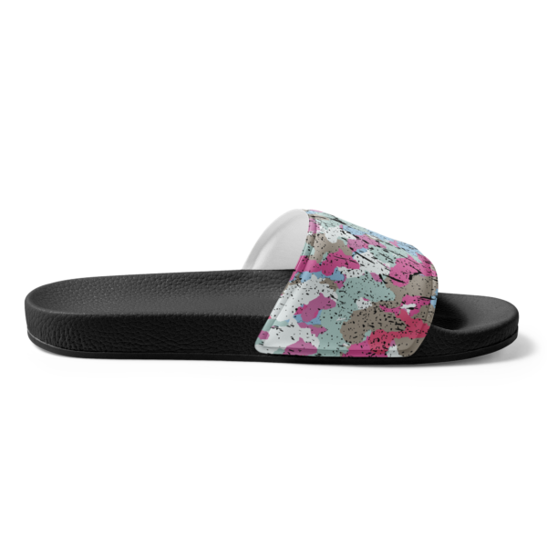 Women’s Afro Camo Blue Slides