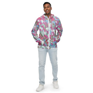 Afro Camo Blue Men’s Windbreaker