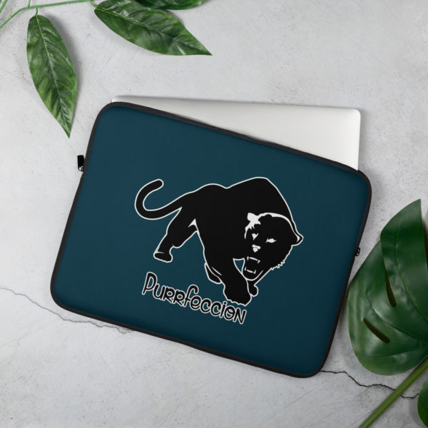 Purrfeccion Blk Pantha Laptop Sleeve