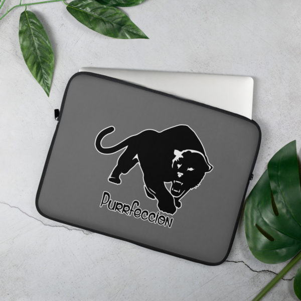 Purrfeccion Blk Pantha Laptop Sleeve