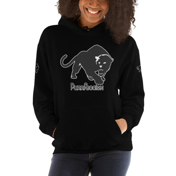 Purrfeccion Blk Pantha Heavy Blend Women’s Hoodie