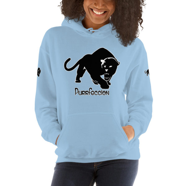 Purrfeccion Blk Pantha Heavy Blend Women’s Hoodie