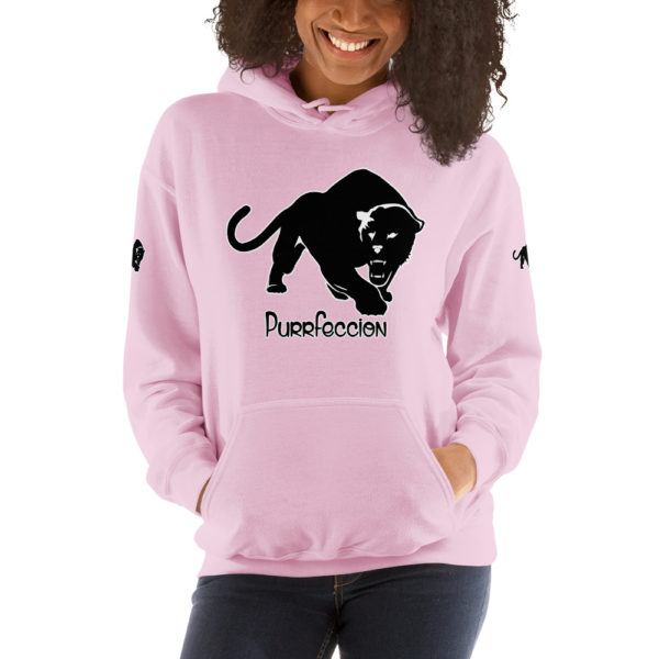 Purrfeccion Blk Pantha Heavy Blend Women’s Hoodie