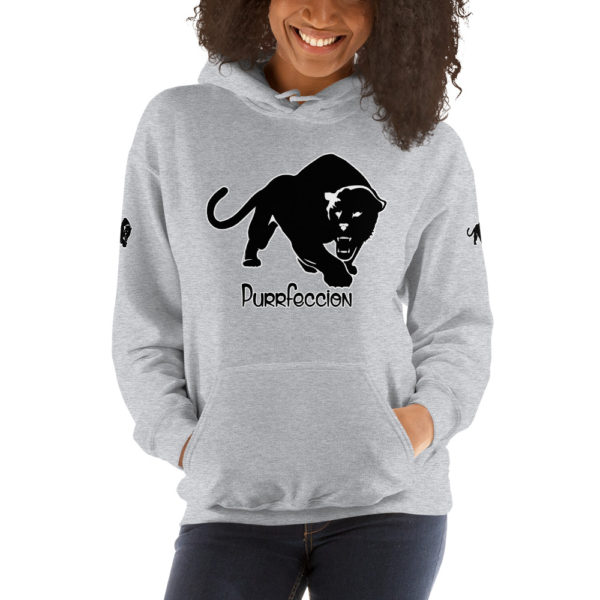 Purrfeccion Blk Pantha Heavy Blend Women’s Hoodie