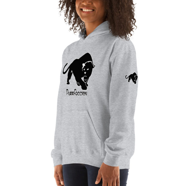 Purrfeccion Blk Pantha Heavy Blend Women’s Hoodie