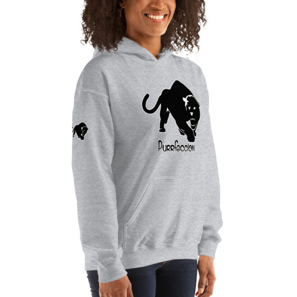 Purrfeccion Blk Pantha Heavy Blend Women’s Hoodie