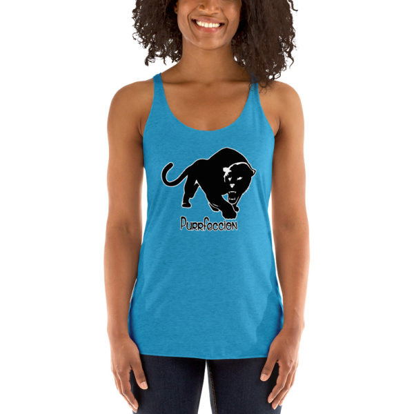 Purrfeccion Blk Pantha Women’s Racerback Tank