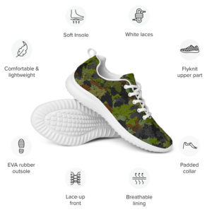 Afro Camo Green Men’s Athletic Shoes