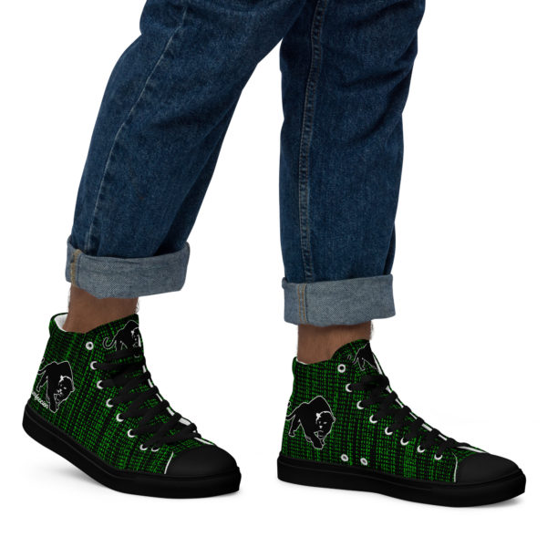 Purrfeccion  (Blk Pantha ) Men’s High Top, Matrix Canvas Shoes