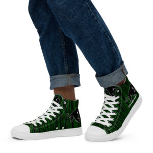 Purrfeccion  (Blk Pantha ) Men’s High Top, Matrix Canvas Shoes