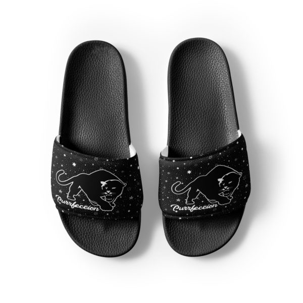 Purrfeccion Star Studded, (Blk Pantha) Men’s Slides