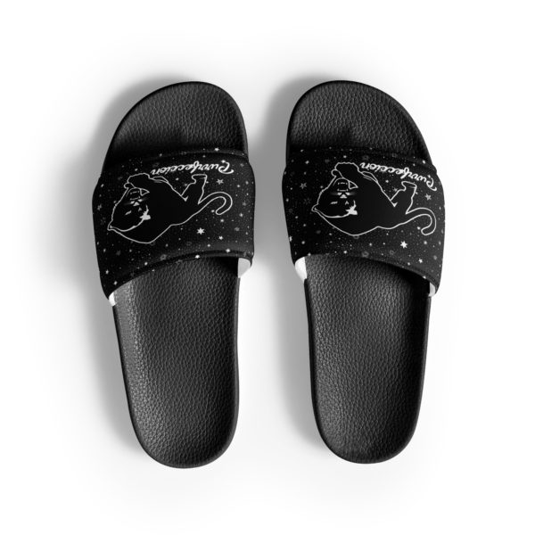 Purrfeccion Star Studded, (Blk Pantha) Men’s Slides