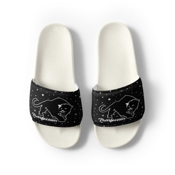 Purrfeccion Star Studded, (Blk Pantha) Men’s Slides