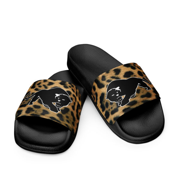 Purrfeccion (Blk Pantha) Men’s Leopard Slides