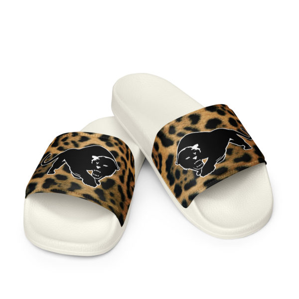 Purrfeccion (Blk Pantha) Men’s Leopard Slides